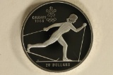 1986 CANADA 1 OUNCE SILVER PF $20 OLYMPIC COIN