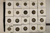20 CUBA 1 CENTAVO COINS: 1915 TO 1953.