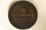1862-M ITALY 10 CENTESIMI
