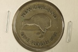 1942 NEW ZEALAND SILVER 1 FLORIN .1818 OZ. ASW