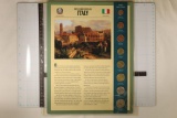 8 COIN ITALY UNC SET ON LARGE INFO CARD IN PLASTIC