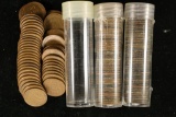 3 SOLID DATE ROLLS OF LINCOLN WHEAT CENTS:1953-D,