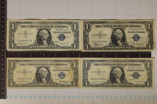 1935-A, 57, 57-A & 1957-B US $1 SILVER CERTS, BLUE