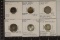 6 SILVER  ALTERED US DIMES: 1849, 1854 SILVER