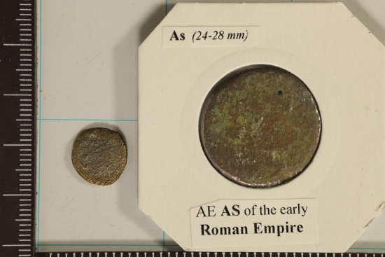 2 ROMAN EMPIRE ANCIENT COINS: EARLY AND LATE