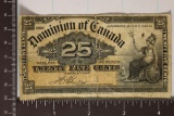 1900 DOMINION OF CANADA 25 CENT FRACTIONAL