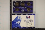 2005 US 50 STATE QUARTERS PROOF SET WITH BOX