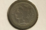 1865 US THREE CENT 