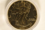 GOLD ELECTROPLATED 2000 AMERICAN SILVER EAGLE IN