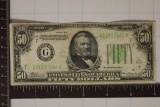 1934 US $50 FRN, GREEN SEAL.
