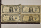 1935-E (INK), 57, 57-A & 1957-B US $1 SILVER CERTS