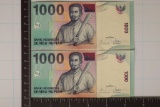 2-2000 INDONESIA 1000 RUPIAH CRISP UNC COLORIZED
