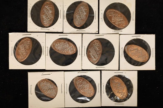 10 ELONGATED LINCOLN CENTS: MY LUCKY PENNY