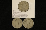 1917 & 2 NO DATE SILVER STANDING LIBERTY