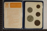 1971 BRITAIN 5 COIN UNC FIRST DECIMAL COIN SET IN