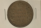 1907 INDIA SILVER 1 RUPEE .3438 OZ. ASW