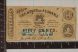 1863 STATE OF ALABAMA 50 CENT FRACTIONAL CURRENCY