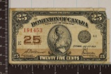1923 DOMINION OF CANADA 25 CENT FRACTIONAL