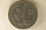 1866 US THREE CENT 
