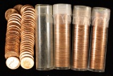4 SOLID DATE ROLLS OF BU RED LINCOLN CENTS: 1987,