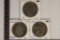 3-IKE DOLLARS 1972-D UNC, 1-1973-S PF & 1976-D UNC