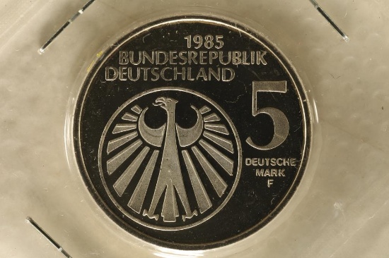 1985-F GERMAN 5 DEUTCHE MARK UNC