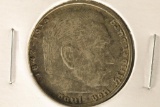 1939-A GERMAN SILVER 2 MARK WITH SWASTIKA .1607