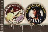 2 COLORIZED KENNEDY HALVES WITH ELVIS OVERLAYS