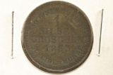 1863-A GERMAN PRUSSIA SILVER 1 SILBER GROSCHEN