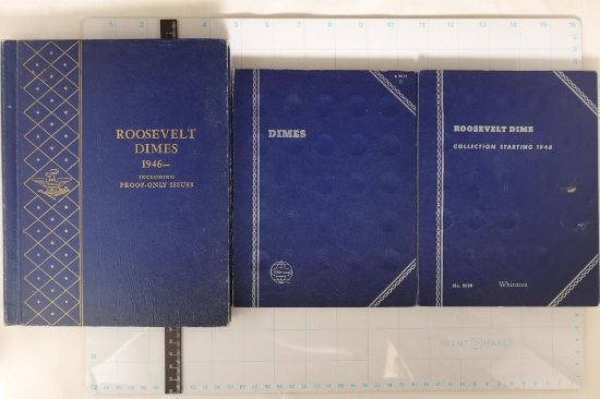 50 ROOSEVELT DIMES IN WHITMAN ALBUMS:COINS ARE