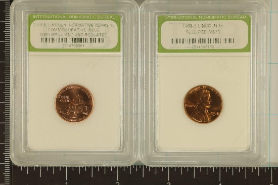 2 SLABBED LINCOLN CENTS: 2009-D FORMATIVE YEARS