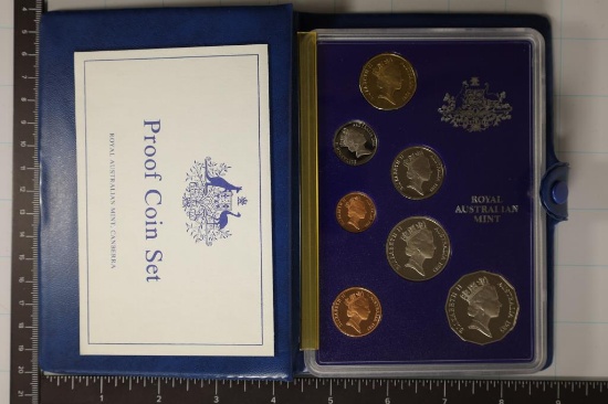 1985 AUSTALIA 7 COIN PROOF SET IN ORGINAL ROYAL