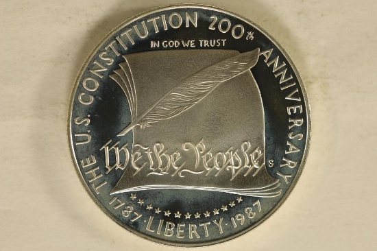 1987-S US PROOF SILVER DOLLAR "US CONSTITUTION"