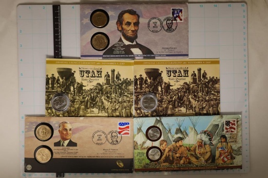 3-P & D US COIN SETS IN FDC'S AND 2-UTAH STATE