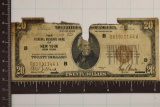 1929 US $20 NATIONAL CURRENCY FEDERAL BANK OF