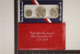 1976 US BICENTENNIAL SILVER 3 COIN UNC SET
