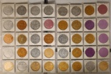40 ASSORTED MARDI GRAS TOKENS: FROM THE 1970'S &