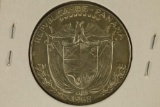 1968 PANAMA SILVER 1/2 BALBOA AU / UNC .1479