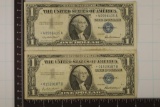 2-1957 US $1 SILVER CERTIFICATES STAR NOTES
