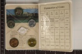 1975 JAPAN 5 COIN UNC SET, IN ORIGINAL MINT