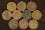 10 INDIAN HEAD CENTS 1890-1899