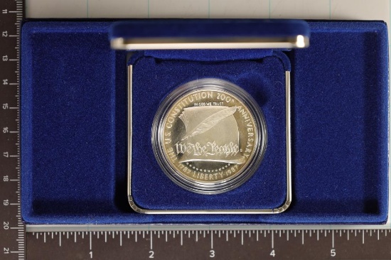 1987-S US PROOF SILVER DOLLAR "US CONSTITUTION"