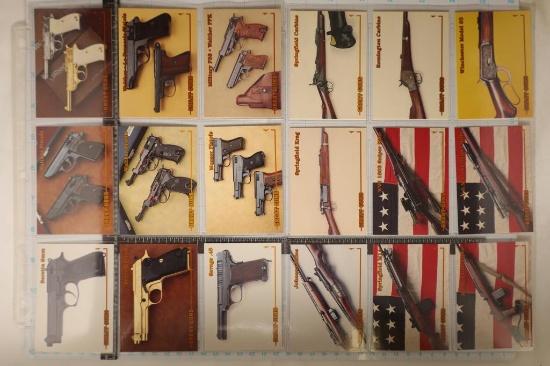 18 RIFLE AND HAND GUN TRADING CARDS: SPRINGFIELD,