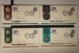 4 US STATE QUARTER UNC 1999-P&D SETS IN FDC: