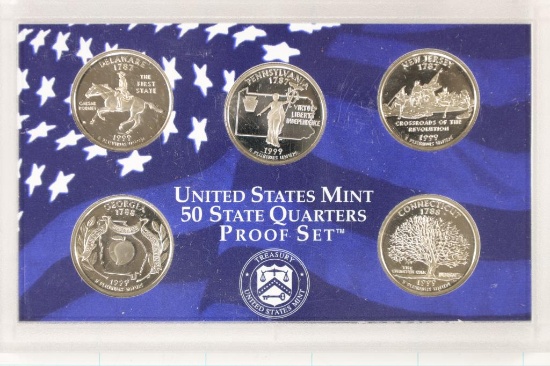 1999 US 50 STATE QUARTERS PROOF SET NO BOX