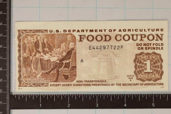 1992-B U.S. DEPARTMENT OF AGRICULTURE $1 FOOD