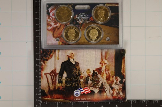 2007 US PRESIDENTIAL DOLLAR COIN PF SET WITH BOX
