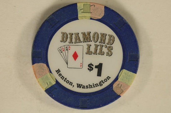 $1 DIAMOND LIL'S CASINO CHIP BENTON, WASHINGTON