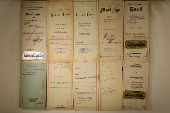 10 VINTAGE MORTGAGE BONDS DATED FROM 1920'S TO