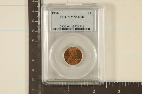 1956 LINCOLN WHEAT CENTS PCGS MS64RD